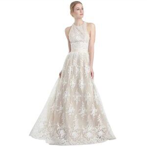 Alice + Olivia Carter Embroidered Beaded Ball Gown Skirt